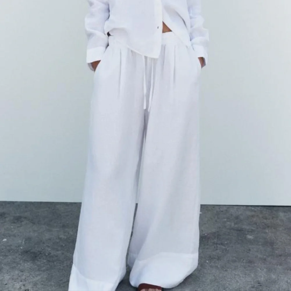 100% linen Palazzo pants Zw collection